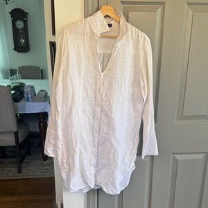 Women’s Jcrew white linen coverup